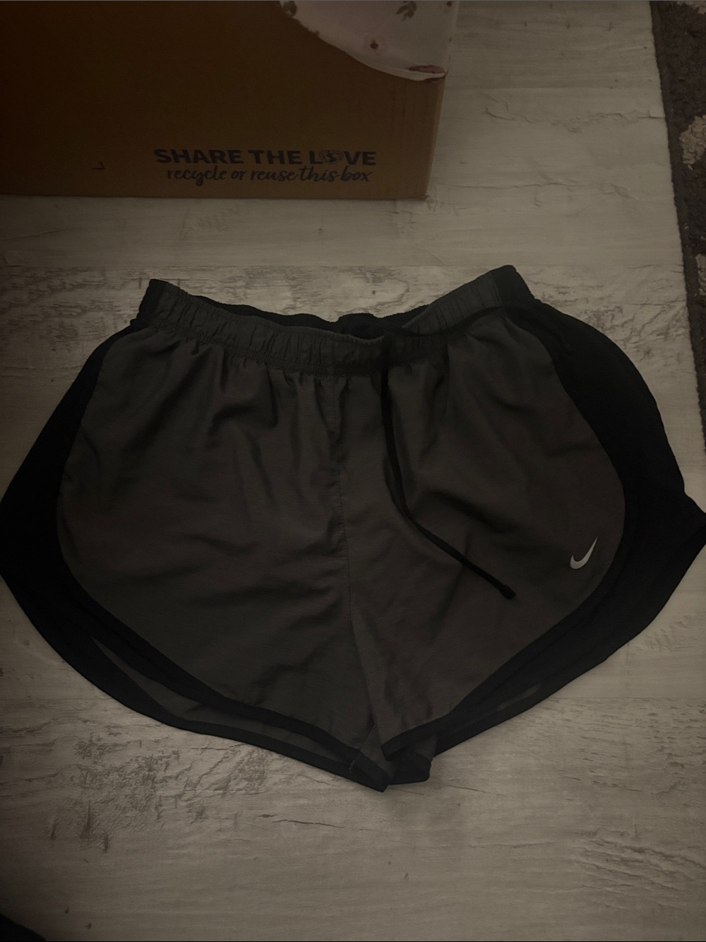 Nike Women’s Black and Dark Gray Athletic Shorts